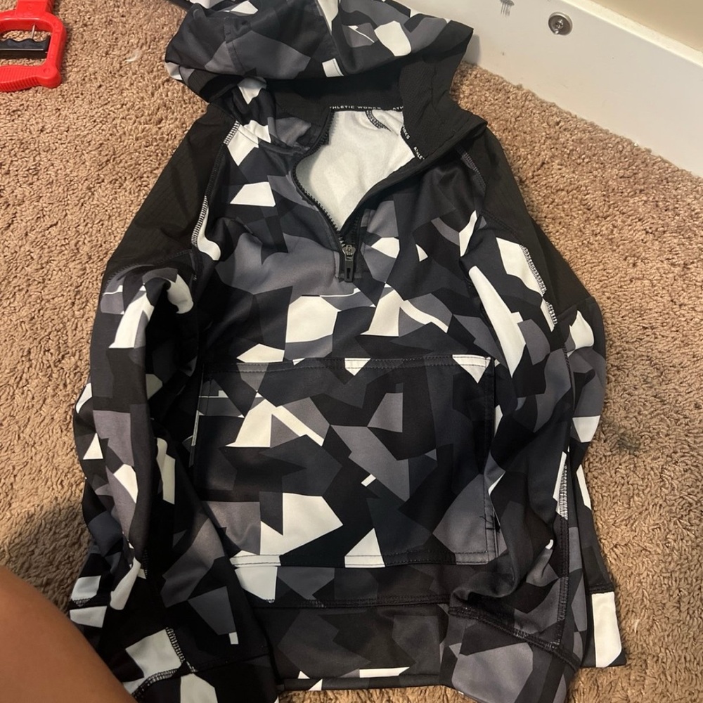 Monochrome Geometric Kids Hoodie